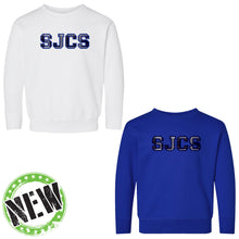 Load image into Gallery viewer, St. John Catholic School - "Varsity Plaid" Toddler Fleece Crewneck Sweatshirt