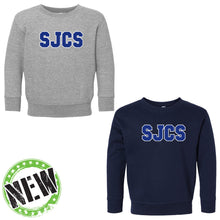 Load image into Gallery viewer, St. John Catholic School - "Varsity" Toddler Fleece Crewneck Sweatshirt