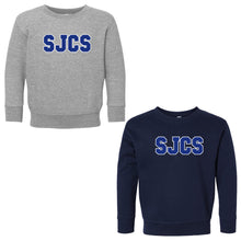 Load image into Gallery viewer, St. John Catholic School - "Varsity" Toddler Fleece Crewneck Sweatshirt