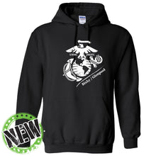 Load image into Gallery viewer, MCJROTC Bixby/Glenpool - "Distressed EAG" Adult Hooded Sweatshirt