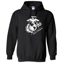 Load image into Gallery viewer, MCJROTC Bixby/Glenpool - "Distressed EAG" Adult Hooded Sweatshirt