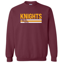Load image into Gallery viewer, Holy Family Classical School - "School Stripes" Youth/Adult Crewneck Sweatshirt