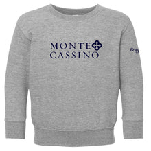 Load image into Gallery viewer, Monte Cassino - "Be A Saint" Toddler Fleece Crewneck Sweatshirt