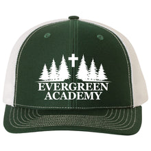 Load image into Gallery viewer, Evergreen Academy - "Trees" Snapback Trucker