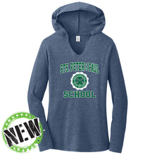 Load image into Gallery viewer, Saints Peter and Paul Catholic School - "Retro Crest" Ladies Tri-Blend LS Hoodie