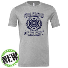 Load image into Gallery viewer, Tulsa Classical Academy - "Retro Crest" Youth/Adult Blended SS T