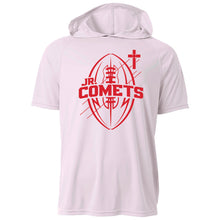 Load image into Gallery viewer, Junior Comets Football - "Blueprint" Youth/Adult Performance Hooded SS T