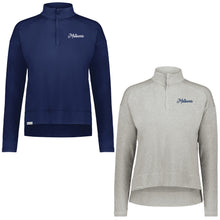 Load image into Gallery viewer, Marquette Teachers - "Meteors Script Emb." Ladies Ventura 1/4 Zip Pullover