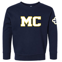 Load image into Gallery viewer, Monte Cassino - "MC" Toddler Fleece Crewneck Sweatshirt