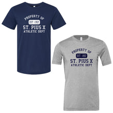 Load image into Gallery viewer, St. Pius X Catholic School - "Property Of" Youth/Adult Blended SS T
