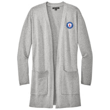 Load image into Gallery viewer, Marquette Teachers - "Crest" Women’s Open-Front Cardigan Sweater