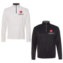Load image into Gallery viewer, Wright Christian Academy - "Crest" Youth/Adult Lightweight 1/4 Zip Performance Pullover
