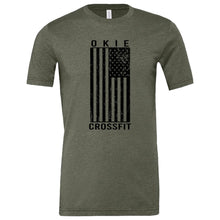 Load image into Gallery viewer, Okie Crossfit - &quot;Flag&quot; Adult Blended Short Sleeve T

