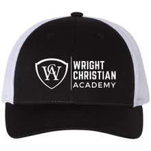 Load image into Gallery viewer, Wright Christian Academy - &quot;WCA Text&quot; Low-Profile Snapback Trucker
