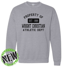 Load image into Gallery viewer, Wright Christian Academy - &quot;Athletic Dept.&quot; Youth/Adult Crewneck Sweatshirt
