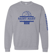 Load image into Gallery viewer, School of Saint Mary - &quot;Basketball&quot; Youth/Adult Crewneck Sweatshirt
