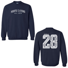 Load image into Gallery viewer, Monte Cassino - &quot;Class Of&quot; Youth/Adult Crewneck Sweatshirt
