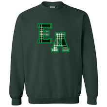 Load image into Gallery viewer, Evergreen Academy - &quot;Varsity Plaid&quot; Youth/Adult Crewneck Sweatshirt
