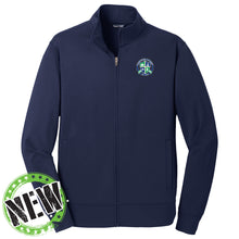 Load image into Gallery viewer, Evergreen Academy - "Crest" Youth/Adult Full-Zip Performance Fleece Jacket
