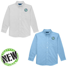 Load image into Gallery viewer, Evergreen Academy - "Crest" Toddler/Youth/Adult Unisex LS Oxford
