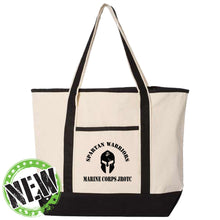 Load image into Gallery viewer, MCJROTC Bixby/Glenpool - "Warriors" Large Canvas Deluxe Tote
