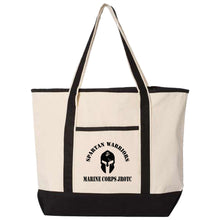 Load image into Gallery viewer, MCJROTC Bixby/Glenpool - "Warriors" Large Canvas Deluxe Tote

