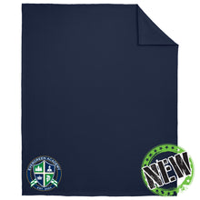 Load image into Gallery viewer, Evergreen Academy - "Crest" Sweatshirt Stadium Blanket

