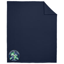 Load image into Gallery viewer, Evergreen Academy - "Crest" Sweatshirt Stadium Blanket
