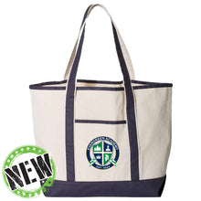 Load image into Gallery viewer, Evergreen Academy - "Crest" Large Canvas Deluxe Tote
