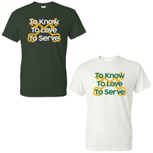 Load image into Gallery viewer, Saints Peter and Paul Catholic School - &quot;Serve/Servir&quot; Youth/Adult Short Sleeve T-Shirt
