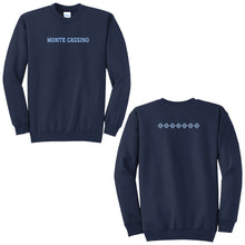 Load image into Gallery viewer, Monte Cassino - &quot;MC Crosses&quot; Youth/Adult Core Fleece Crewneck Sweatshirt
