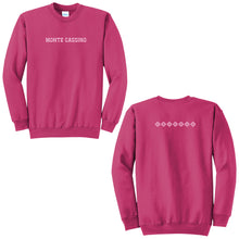 Load image into Gallery viewer, Monte Cassino - &quot;MC Crosses&quot; Youth/Adult Core Fleece Crewneck Sweatshirt
