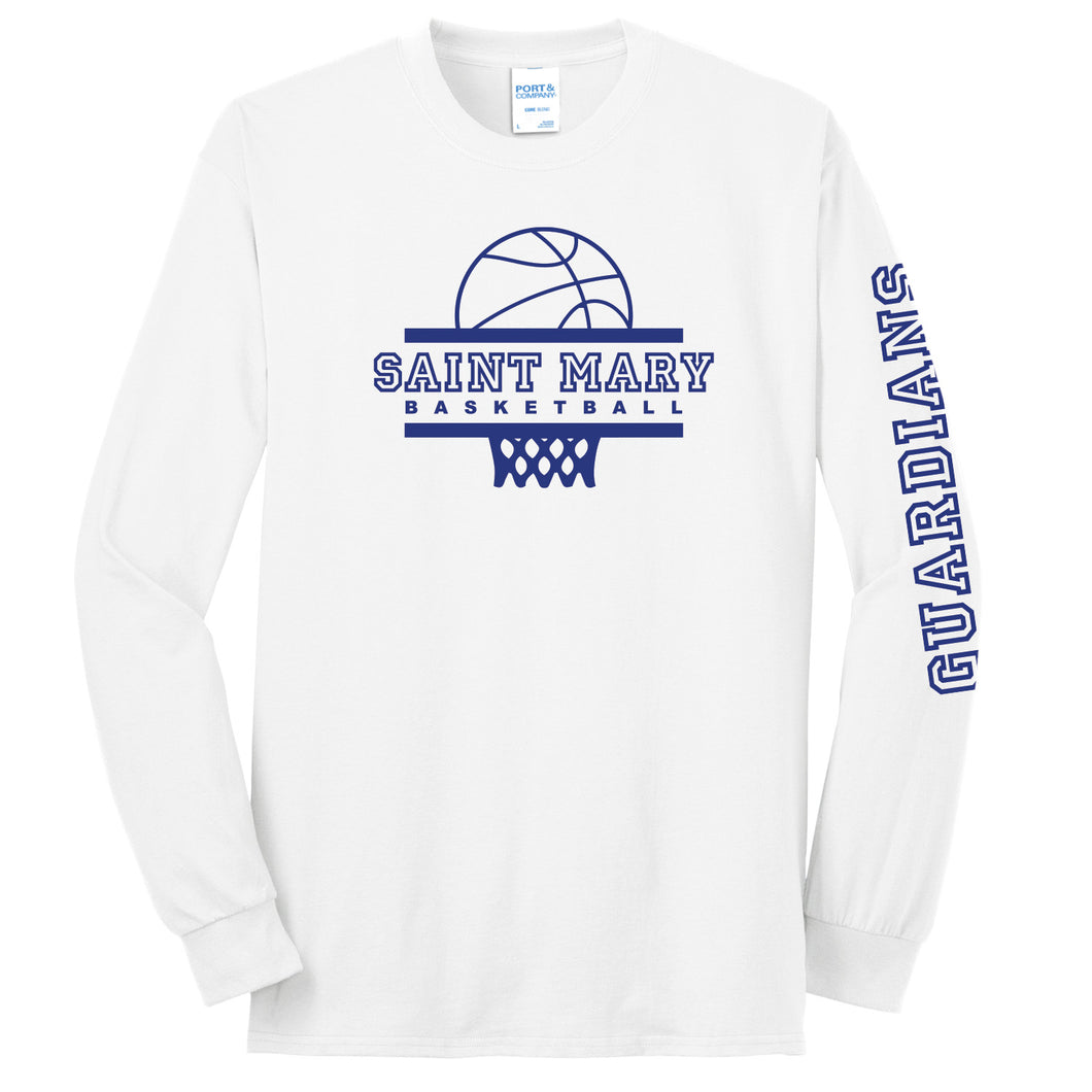School of Saint Mary - Basketball Youth/Adult Long Sleeve Cotton T