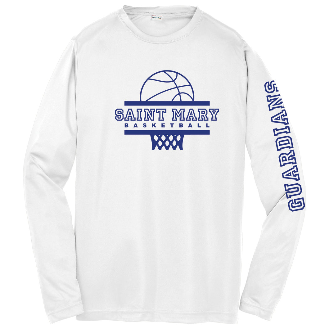 School of Saint Mary - Basketball Youth/Adult Long Sleeve Performance T