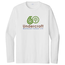 Load image into Gallery viewer, Undercroft Montessori Tulsa - &quot;60th&quot; Adult Long Sleeve Performance T
