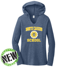 Load image into Gallery viewer, Monte Cassino - "Retro Crest" Ladies Tri-Blend LS Hoodie
