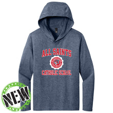 Load image into Gallery viewer, All Saints Catholic School - "Retro Crest" Youth/Adult Unisex Tri-Blend LS Hoodie
