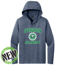 Load image into Gallery viewer, Evergreen Academy - "Retro Crest" Youth/Adult Unisex Tri-Blend LS Hoodie
