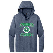 Load image into Gallery viewer, Evergreen Academy - "Retro Crest" Youth/Adult Unisex Tri-Blend LS Hoodie
