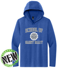 Load image into Gallery viewer, School of Saint Mary - "Retro Crest" Youth/Adult Unisex Tri-Blend LS Hoodie
