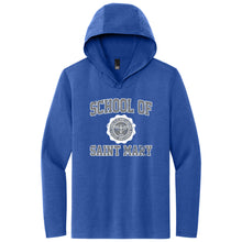 Load image into Gallery viewer, School of Saint Mary - "Retro Crest" Youth/Adult Unisex Tri-Blend LS Hoodie
