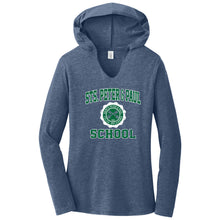 Load image into Gallery viewer, Saints Peter and Paul Catholic School - "Retro Crest" Ladies Tri-Blend LS Hoodie
