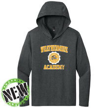 Load image into Gallery viewer, Weathermore Academy - "Retro Crest" Youth/Adult Unisex Tri-Blend LS Hoodie
