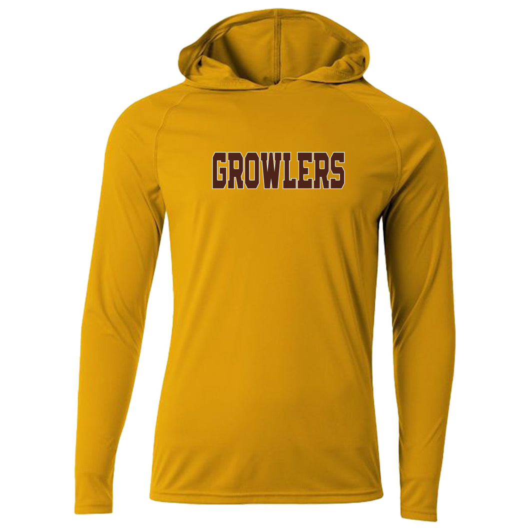 Growlers Baseball - Youth/Adult Performance Hooded LS T