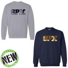 Load image into Gallery viewer, St. Pius X Catholic School - "Varsity Plaid" Youth/Adult Crewneck Sweatshirt
