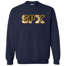 Load image into Gallery viewer, St. Pius X Catholic School - "Varsity Plaid" Youth/Adult Crewneck Sweatshirt
