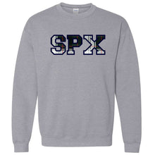 Load image into Gallery viewer, St. Pius X Catholic School - "Varsity Plaid" Youth/Adult Crewneck Sweatshirt
