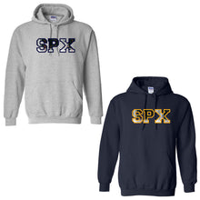 Load image into Gallery viewer, St. Pius X Catholic School - "Varsity Plaid" Youth/Adult Hooded Sweatshirt
