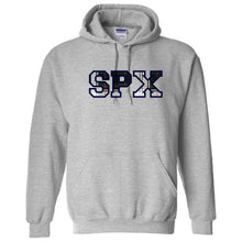 Load image into Gallery viewer, St. Pius X Catholic School - "Varsity Plaid" Youth/Adult Hooded Sweatshirt
