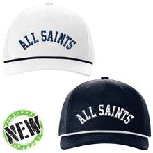 Load image into Gallery viewer, All Saints Catholic School - &quot;Arched&quot; Five Panel Trucker w/Rope
